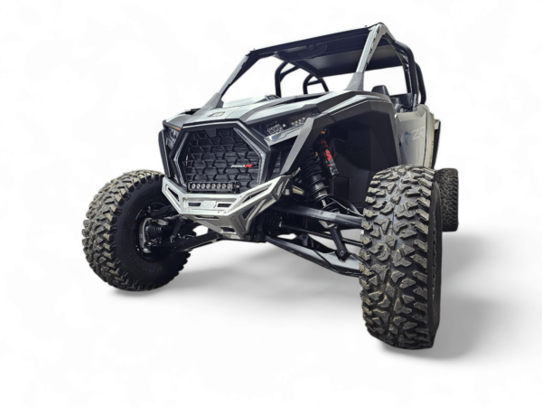 2022-2025 Polaris RZR Pro R/ Turbo R Machined Billet Front Winch Bumper (Clear Anodize) - Image 2