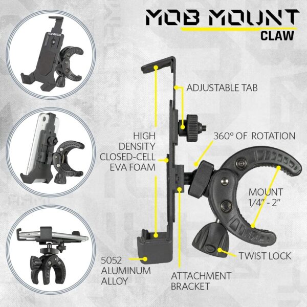 Mob Mount Switch Claw Large Black 2.0 - Phone Cradle - Image 3