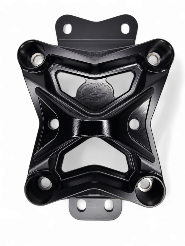 2022 to Current Can Am X3 10 Bolt Radius Rod Plate with Pull Hook (Black) - Image 2