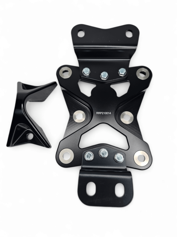 2022 to Current Can Am X3 10 Bolt Radius Rod Plate with Pull Hook (Black) - Image 6