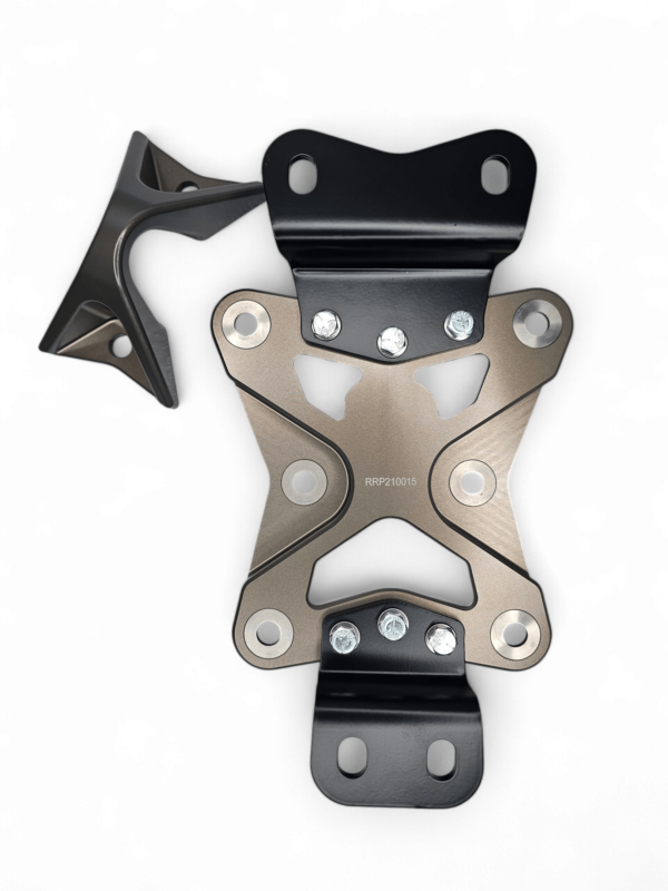 2022 to Current Can Am X3 10 Bolt Radius Rod Plate with Pull Hook (Gun Metal) - Image 3