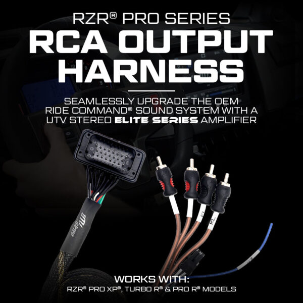 RZR® Pro Series Ride Command Front & Rear RCA Output + Speaker Wire & Remote | UTVS-PRO-RC-RCA-OUT - Image 3