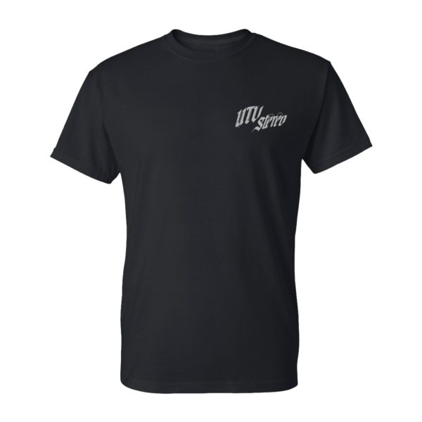 UTV Stereo Men's Signature T-Shirt with Silver Logo | UTVS-A-SHIRT-M-BLK