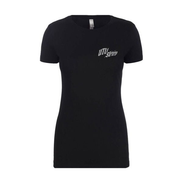 UTV Stereo Women's Signature T-Shirt with Silver Logo | UTVS-A-SHIRT-W-BLK